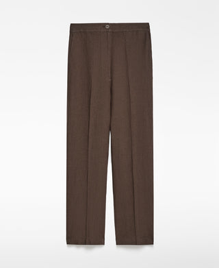 Pantalón Tobillero con Bolsillos de Lino