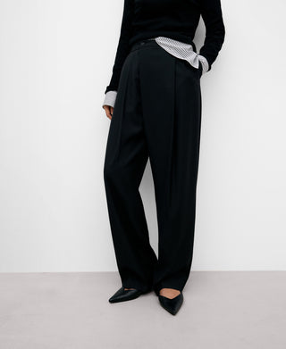 Pantalón Tobillero con Bolsillos de Lino