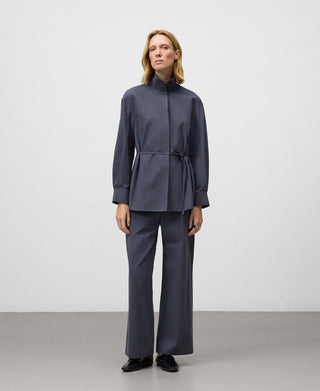 Pantalón Tobillero Corte Recto de Algodón