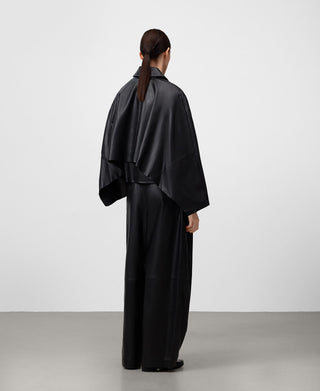 Pantalón de Pinzas con Bolsillos de Piel