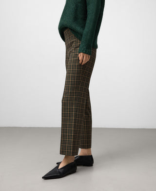 Pantalón Slim Fit con Estampado Cuadros