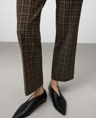 Pantalón Slim Fit con Estampado Cuadros