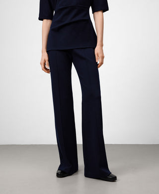 Pantalón Flare con Cintura Elástica Estampado Rayas