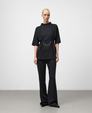 Pantalón Flare con Cintura Elástica