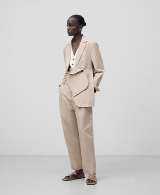 Pantalón Corte Barrel de Lino