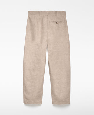 Pantalón Corte Barrel de Lino