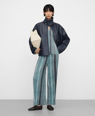 Pantalón con Cintura Elástica Tejido Crinkle