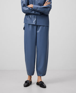 Pantalón Efecto Piel con Cintura Elástica