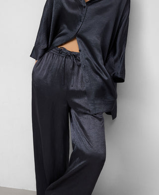 Pantalón Satinado con Cintura Elástica