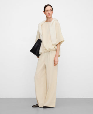 Pantalón Recto con Cintura Elástica