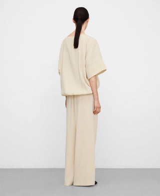 Pantalón Recto con Cintura Elástica