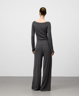 Pantalón Ancho con Punto Metalizado