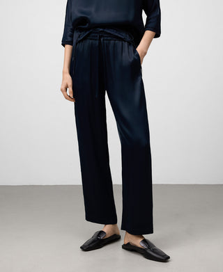 Pantalón Satinado con Cintura Elástica