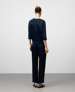 Pantalón Satinado con Cintura Elástica