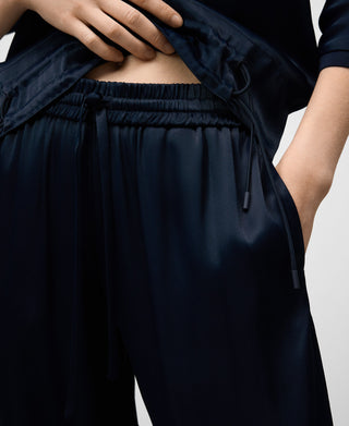 Pantalón Satinado con Cintura Elástica