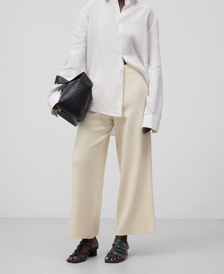 Pantalón con Cintura Elástica de Lino
