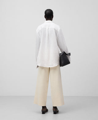 Pantalón con Cintura Elástica de Lino