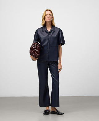 Pantalón Flare Efecto Piel