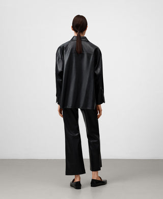 Pantalón Flare Efecto Piel