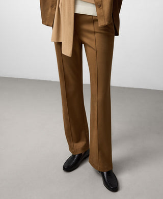 Pantalón Flare con Tejido de Antelina