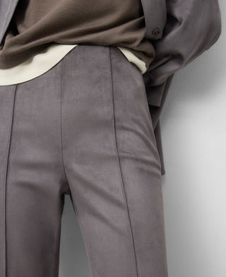 Pantalón Flare con Tejido de Antelina