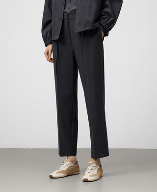 Pantalón Recto con Cintura Elástica y Bolsillos