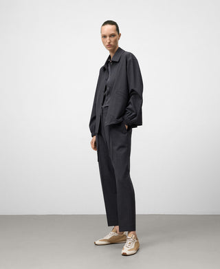 Pantalón Recto con Cintura Elástica y Bolsillos