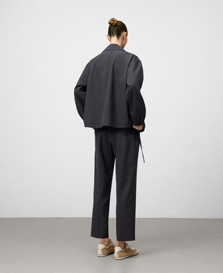 Pantalón Recto con Cintura Elástica y Bolsillos