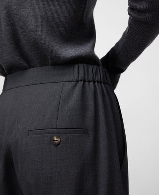 Pantalón Recto con Cintura Elástica y Bolsillos