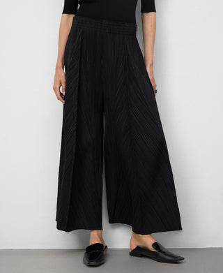 Pantalón Palazzo con Cintura Elástica de Crinkle