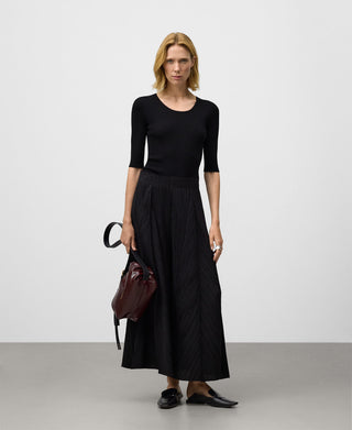 Pantalón Palazzo con Cintura Elástica de Crinkle