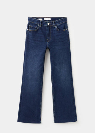Cropped Flare Jeans with Pockets