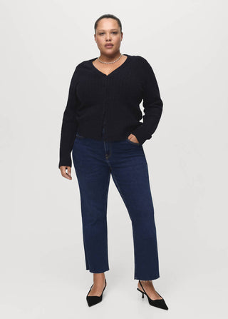 Cropped Flare Jeans with Pockets