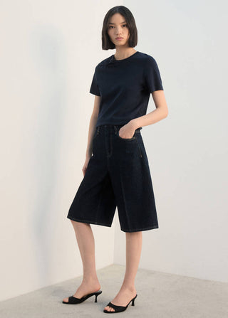 Short-Sleeved T-shirt with Ruched Detail