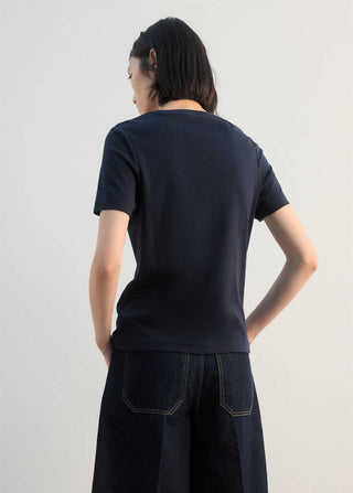 Short-Sleeved T-shirt with Ruched Detail