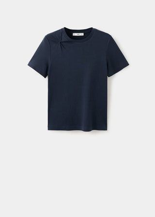 Short-Sleeved T-shirt with Ruched Detail