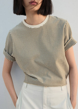 Camiseta Manga Corta de Rayas