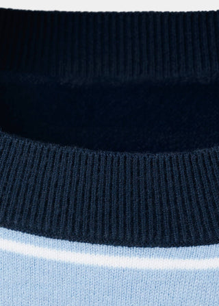 Sudadera Cuello Redondo con Estampado Rayas