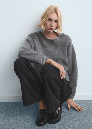 Jeans Rectos Talle Alto con Bolsillos