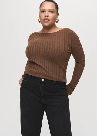 Jeans Rectos Talle Alto con Bolsillos