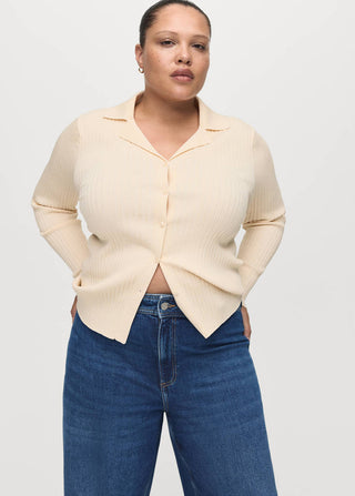 Jeans Culotte Talle Alto con Bolsillos