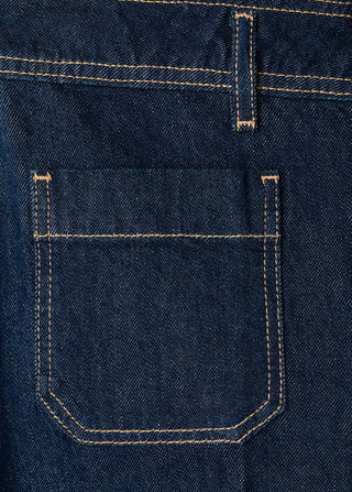 Jeans Wide Leg Talle Alto con Bolsillos