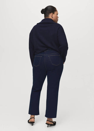 Jeans Cropped Acampanados con Bolsillos