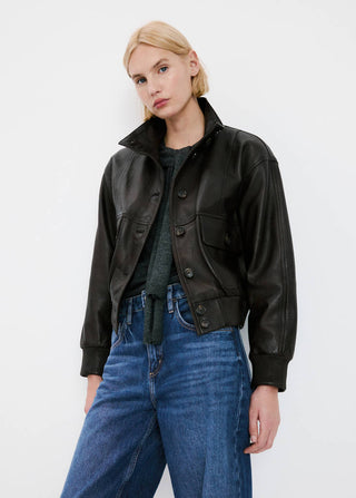 Jeans Barrel Talle Alto con Bolsillos