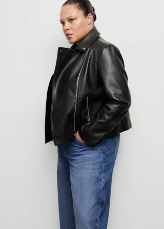 Jeans Barrel Talle Alto con Bolsillos