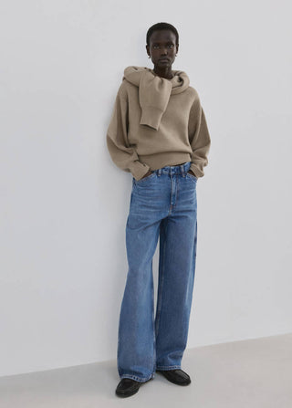 Jeans Balloon Talle Medio con Bolsillos