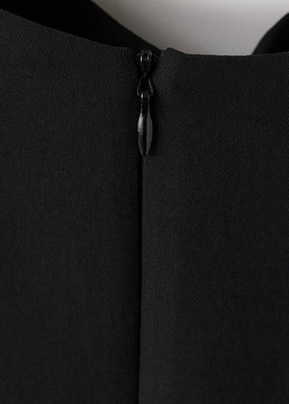 Vestido Manga Corta Escote Asimétrica