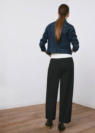 Pleated Mid-Rise Trousers with Pockets