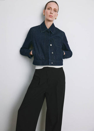 Pleated Mid-Rise Trousers with Pockets
