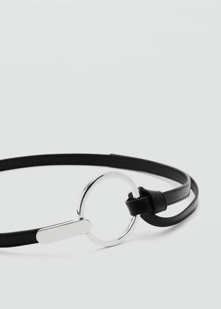 Cinturón Fino con Hebilla Maxi